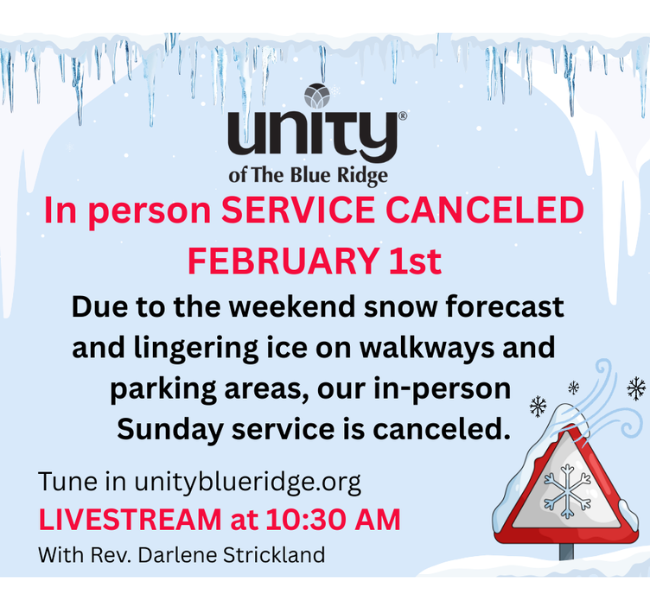 Sunday services at Unity